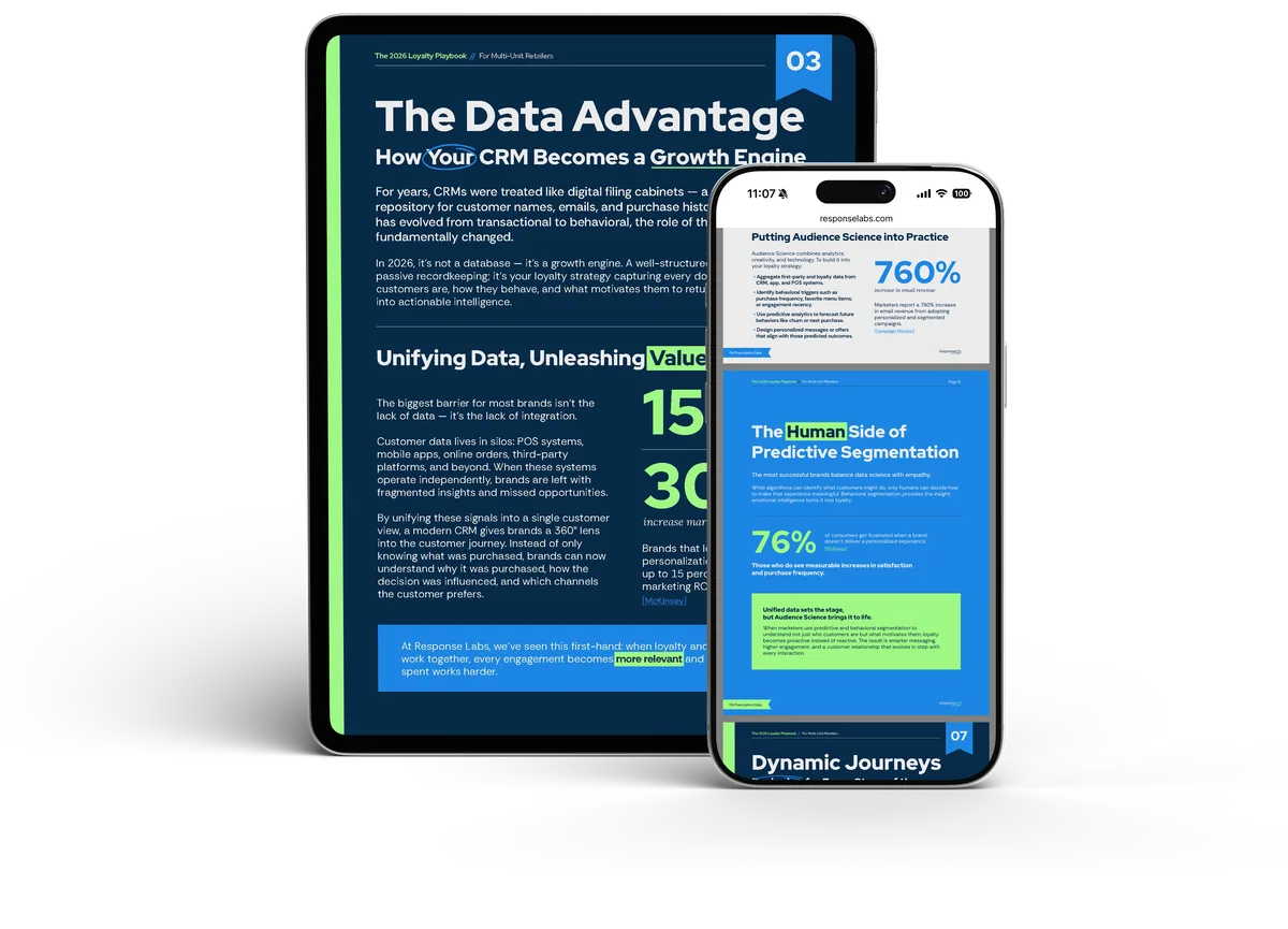The 2026 Loyalty Playbook shown on mobile devices