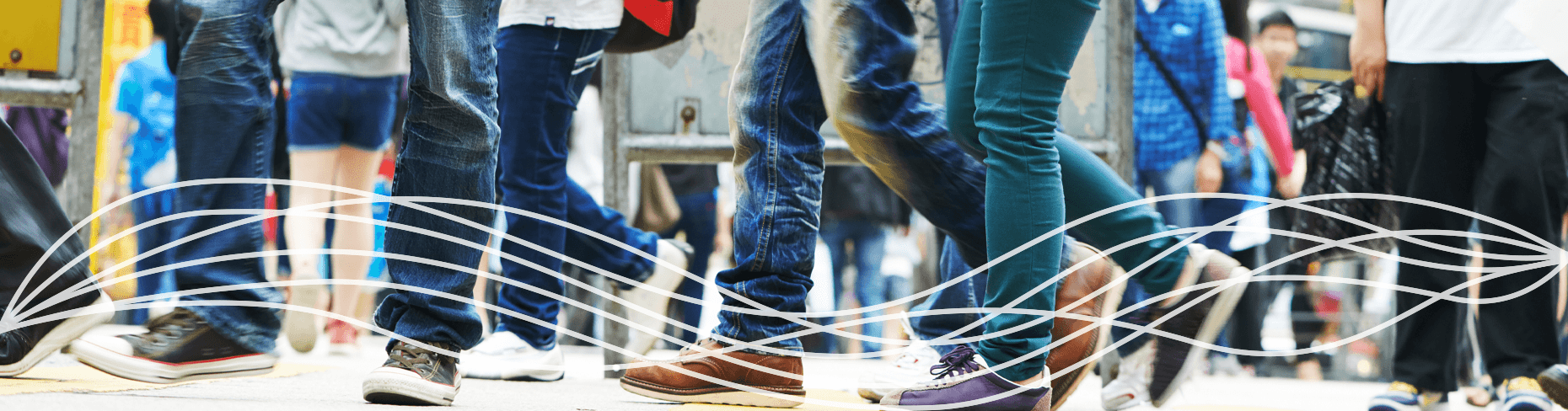 People walking on the street - digital CRM and loyalty marketing