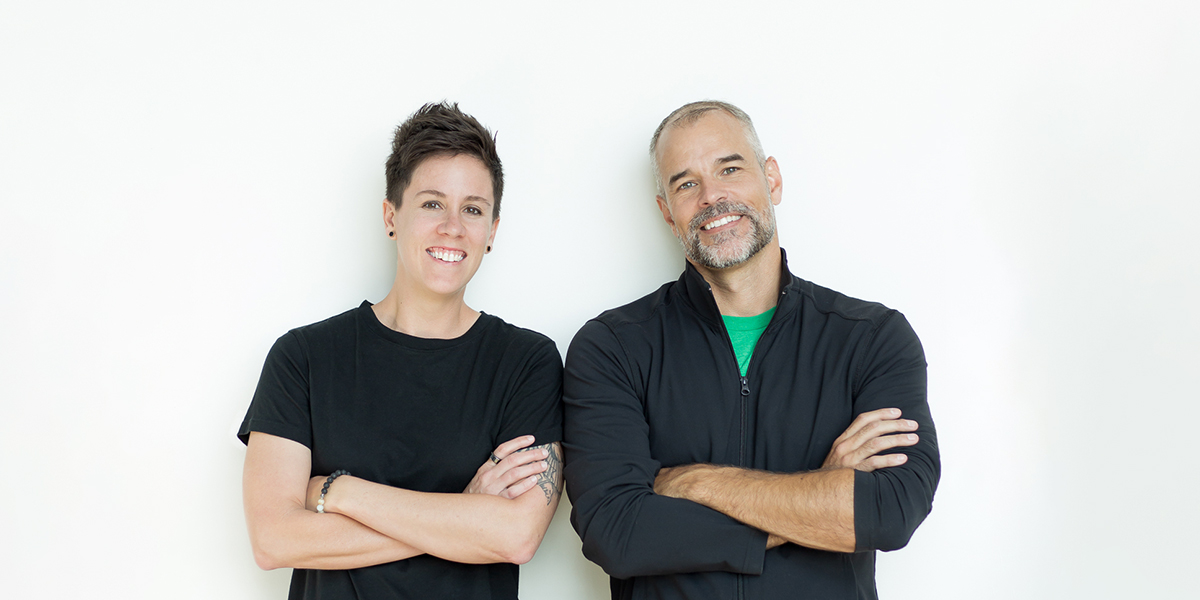Left, Katie Scott, Senior Digital Designer, Right, Jason Miller, Creative Director