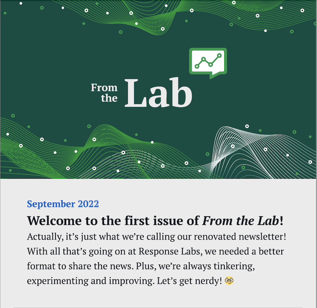 From the Lab newsletter screenshot.