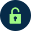 Dark Blue Unlock Icon