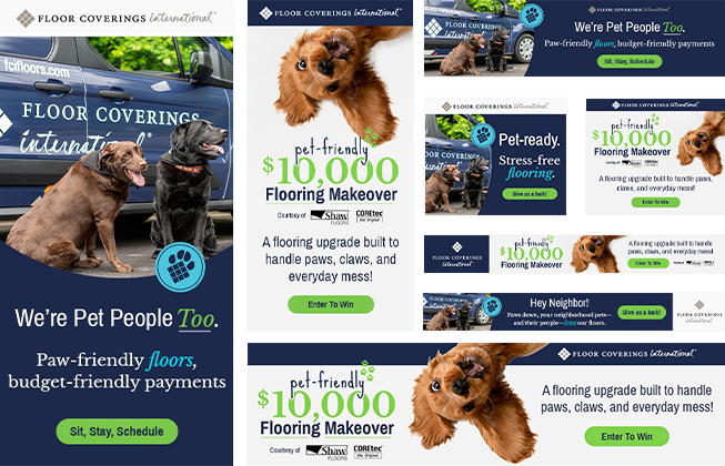 FCI Pet-Friendly Makeover Paid Ads Material Samples