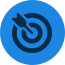 Blue Target Icon