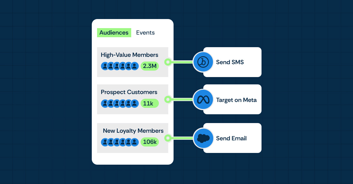 Customer relation management software segmenting customer data