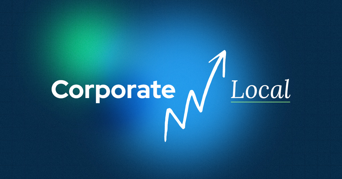 Cover graphic of Corporate vs. Local divide