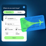 Illustration of a flight finder with Loyalty Rewards card